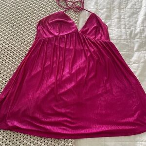 Superdown Pink Babydoll Mini Dress